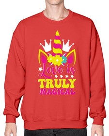 love is truly magical 270# - unicorn- Sweatshirt - Crew