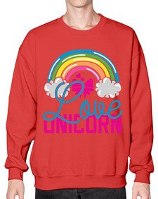 love unicorn 273# - unicorn- Sweatshirt - Crew