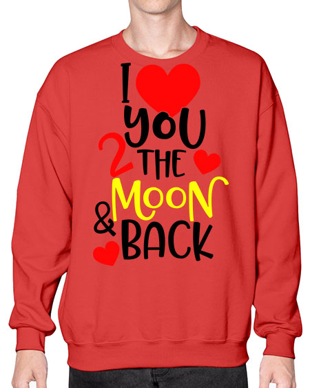 lovemoonback 3# - moon- Sweatshirt - Crew