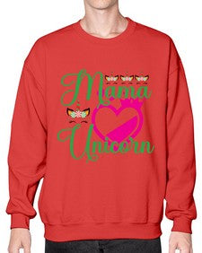 mama unicorn 292# - unicorn- Sweatshirt - Crew