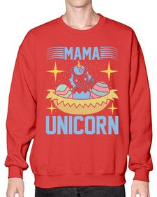 mama unicorn 295# - unicorn- Sweatshirt - Crew