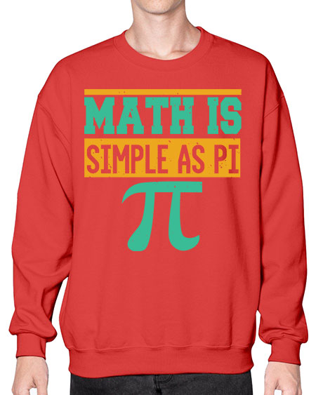 math is simple as pi 35# - pi- Sweatshirt - Crew
