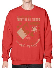 moderation honey in all things but love and chocolate thats my motto 337# - chocolate- Sweatshirt - Crew
