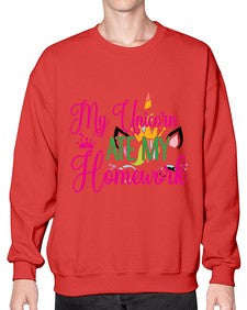 my unicorn ate my homework 319# - unicorn- Sweatshirt - Crew