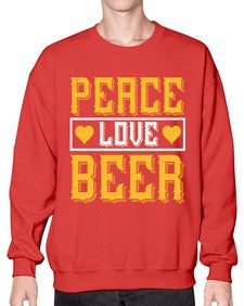 peace love beer 1475# - beer- Sweatshirt - Crew