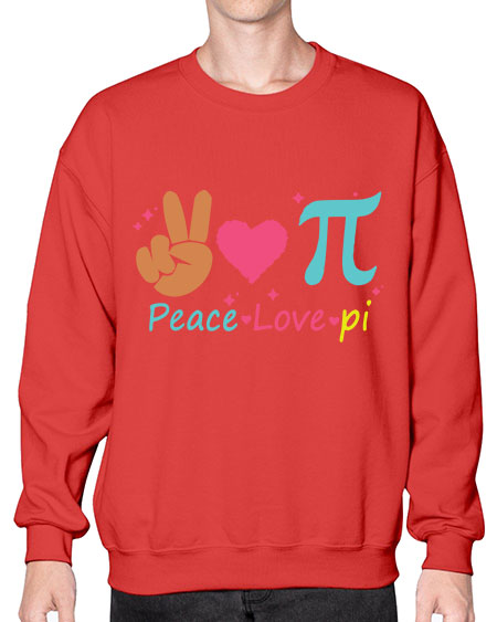 peace love pi 30# - pi- Sweatshirt - Crew