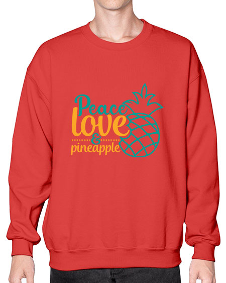 peace love pineapple Style 82# - summer- Sweatshirt - Crew
