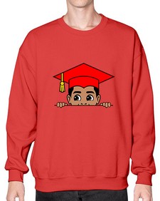 peekaboo afro puffs grad boy 20# - black boys or men- Sweatshirt - Crew