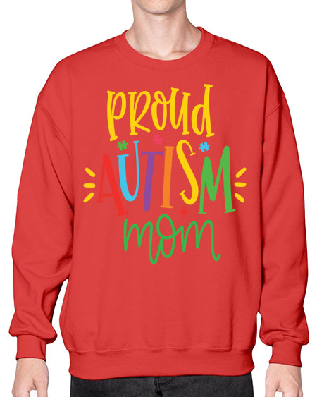 proud autism mom Style 35# - autism- Sweatshirt - Crew