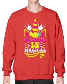 reading is magical 366# - unicorn- Sweatshirt - Crew