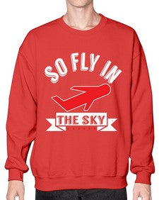 so fly in the sky  36# - airplane- Sweatshirt - Crew