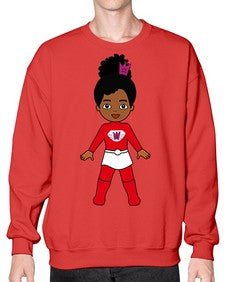 super kids girl 5# - black girls or women- Sweatshirt - Crew