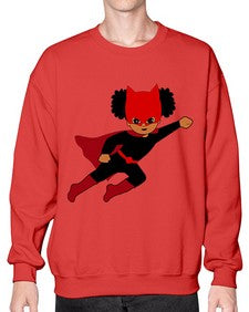 super kids girl 7# - black girls or women- Sweatshirt - Crew