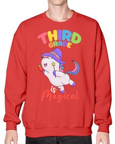 third Grade is Magical Unicorn 962# - third grade- Sweatshirt - Crew