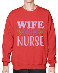 wife mom nurse 1641# - nurse- Sweatshirt - Crew