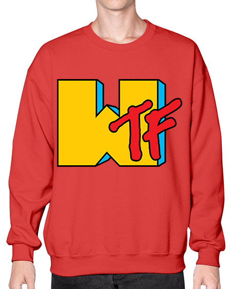 wtf 8# - black words and phrases- Sweatshirt - Crew
