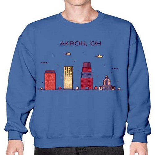 AkronOH 285# - cities- Sweatshirt - Crew