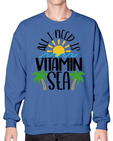 All I Need Is Vitamin Sea Style 56# - summer- Sweatshirt - Crew