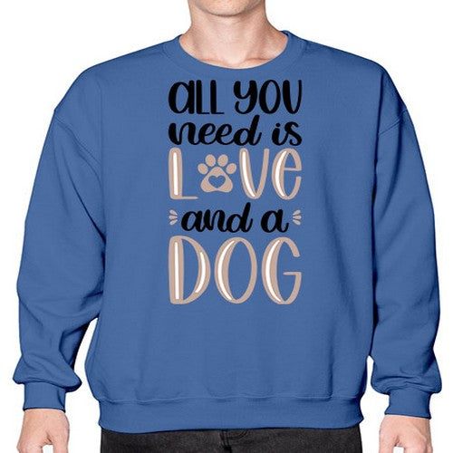 All You Need Is Love Style 36# - dogs- Sweatshirt - Crew