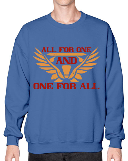 All for one and one for all 2360# - badminton- Sweatshirt - Crew