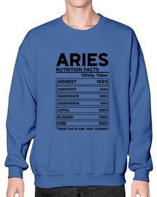 Aries Nutrition Facts 97# - aries- Sweatshirt - Crew