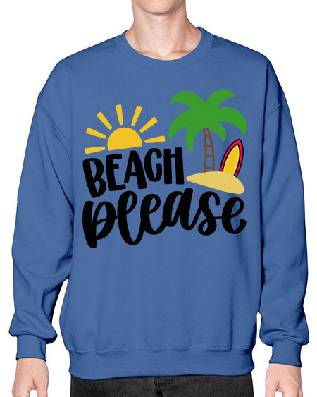 Beach Please Style 51# - summer- Sweatshirt - Crew