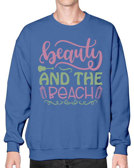 Beauty And The Beach 17# -  fashion- Sweatshirt - Crew