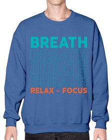 Breath Relax Focus 181# - yoga- Sweatshirt - Crew