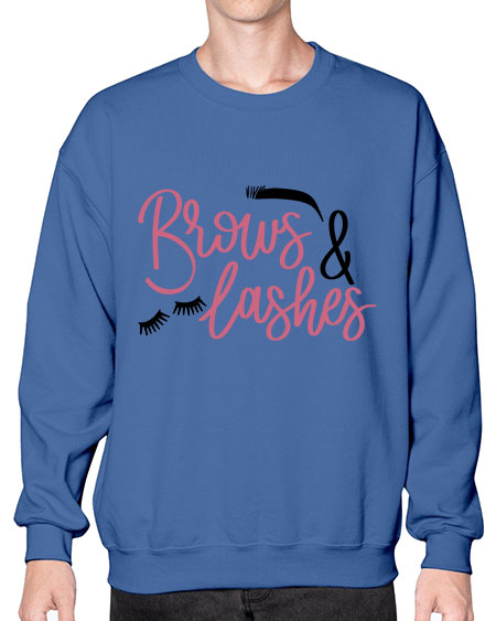 Brows Lashes Style 122# -makeup Sweatshirt - Crew
