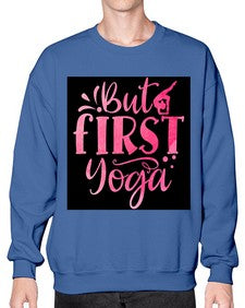 But First Yoga  188# - yoga- Sweatshirt - Crew