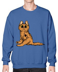 Cat 43# - cartoon animals- Sweatshirt - Crew