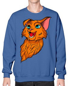 Cat 51# - cartoon animals- Sweatshirt - Crew