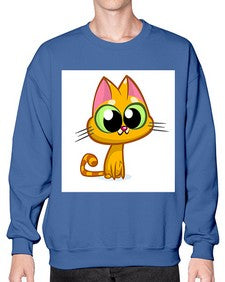 Cat 66# - cartoon animals- Sweatshirt - Crew