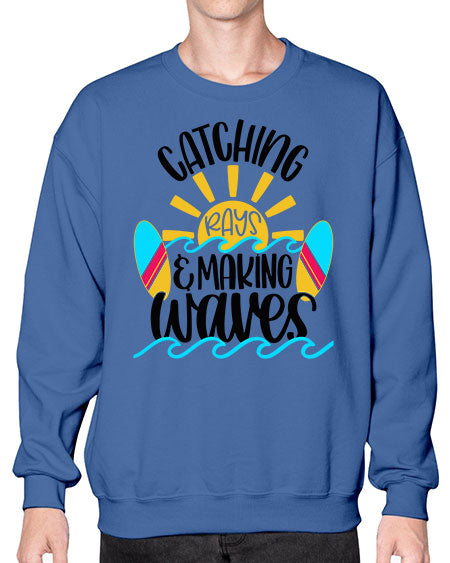 Catching Rays Making Waves Style 49# - summer- Sweatshirt - Crew