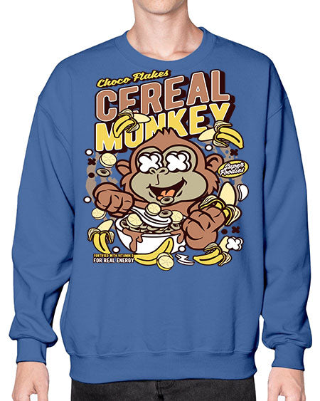 Cereal Monkey - monkey- Sweatshirt - Crew
