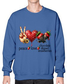 Chocolate Dipped Strawberries 727# - strawberry- Sweatshirt - Crew