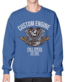Custom engine 14# - motorcycle- Sweatshirt - Crew