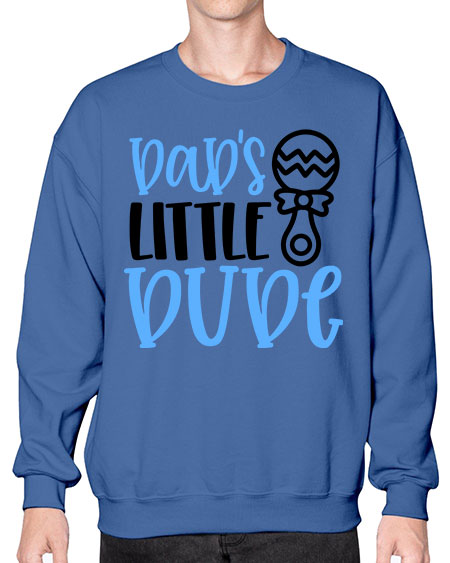 Dads Little Dude Style 301# - baby- Sweatshirt - Crew