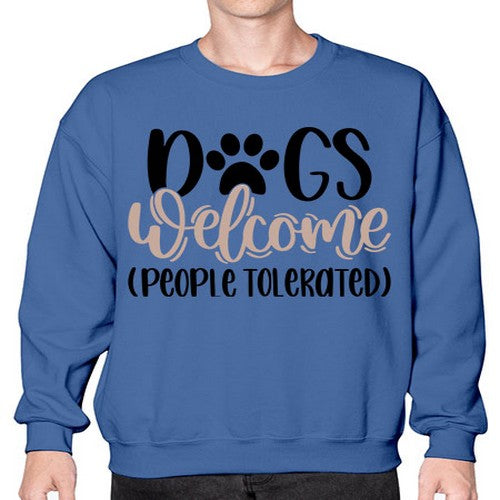 Dogs Welcome Style 21# - dogs- Sweatshirt - Crew