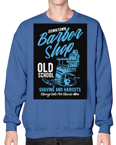 Downtown Barbershop CS729# - barber- Sweatshirt - Crew