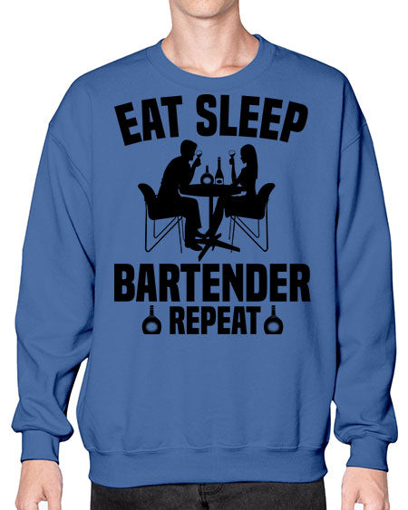 Eat sleep Style 130# - bartender- Sweatshirt - Crew