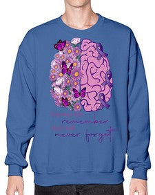 Floral Brain I Will Never Forget 146# - alzheimers- Sweatshirt - Crew