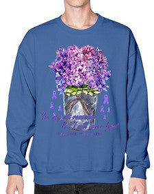 Flower Remember AlzheimerS Awareness 148# - alzheimers- Sweatshirt - Crew