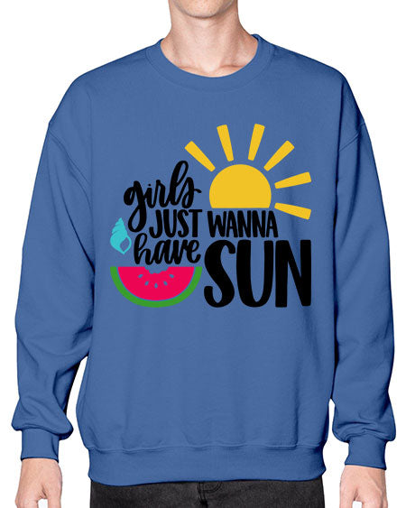 Girls Just Wanna Have Sun Style 44# - summer- Sweatshirt - Crew