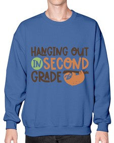 Hanging Out in Second 235# - second grade- Sweatshirt - Crew