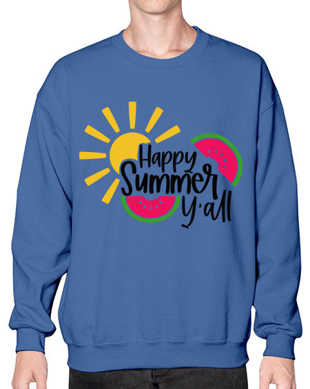 Happy Summer Yall Style 41# - summer- Sweatshirt - Crew