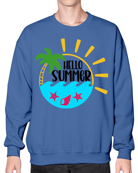 Hello Summer Style 40# - summer- Sweatshirt - Crew