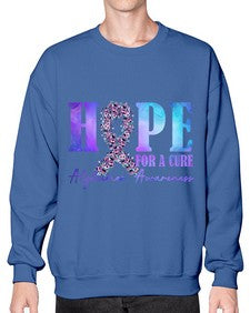 Hope For A Cure AlzheimerS Awareness 163# - alzheimers- Sweatshirt - Crew