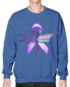 I Will Never Forge Alzheimer Awareness 179# - alzheimers- Sweatshirt - Crew