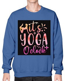 It s yoga O clock  345# - yoga- Sweatshirt - Crew